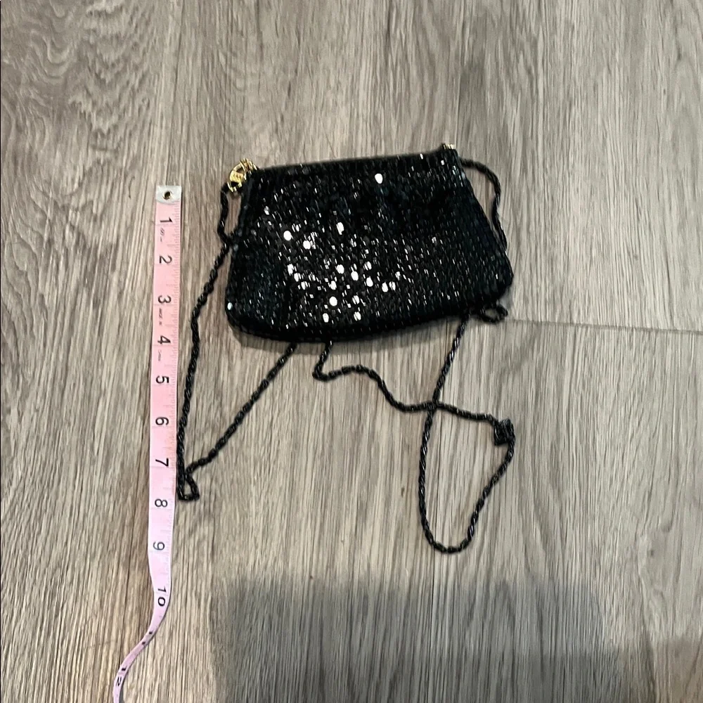 Black Sequin Crossbody Bag